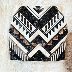NWOT Express Sequin Mini Skirt XXS